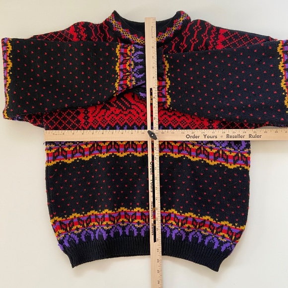 Vintage 90s Dale Of Norway Sweater Womens Small Wool Heavy Knit Nordic Reindeer - Picture 12 of 14